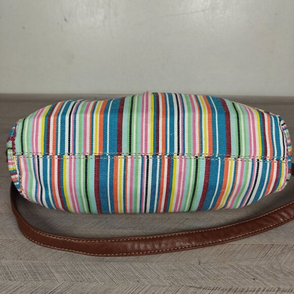 Relic By Fossil Striped Multicolor Handbag With Dual Handles & Adjustable Strap - Picture 5 of 9